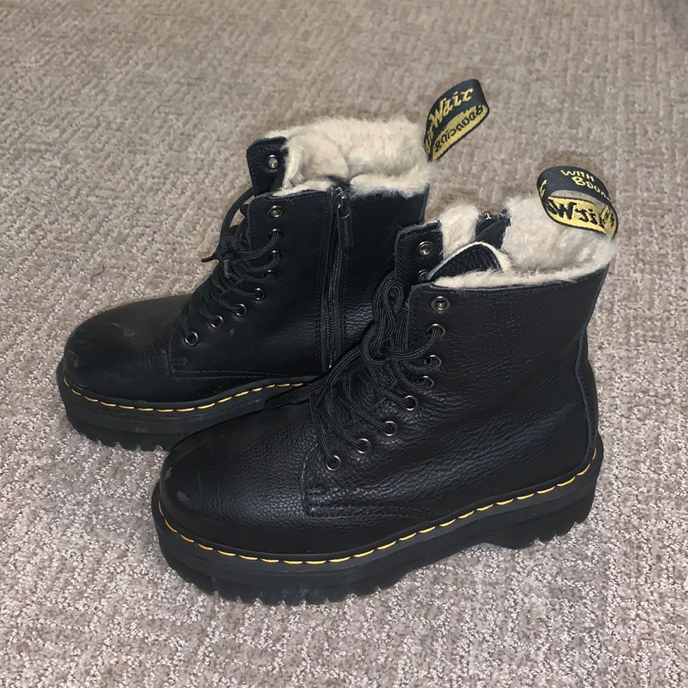 Doc Marten's, Jadon Platform with fur, Size 8 Women's, barely used